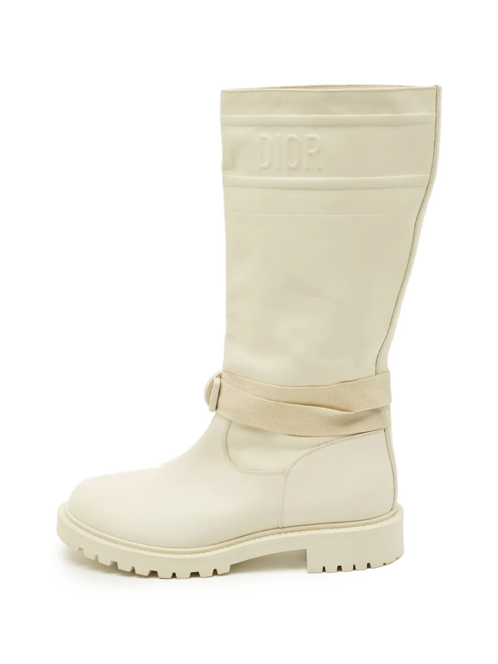 Christian Dior Pre-Owned D-Major buckle-strap boots - Weiß