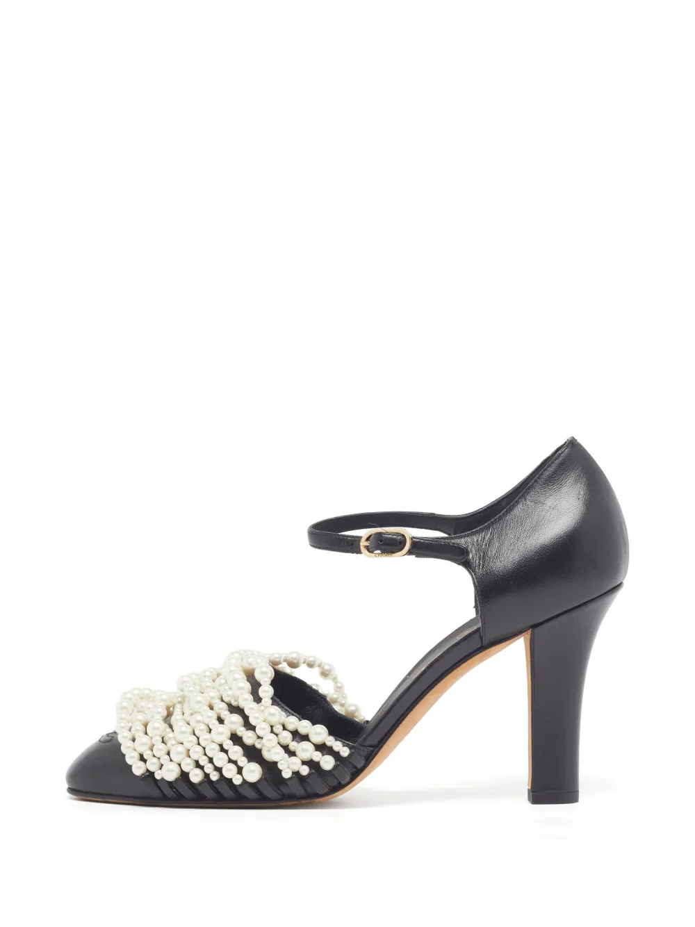 CHANEL Pre-Owned CC pearl-embellished Mary Jane pumps - Schwarz