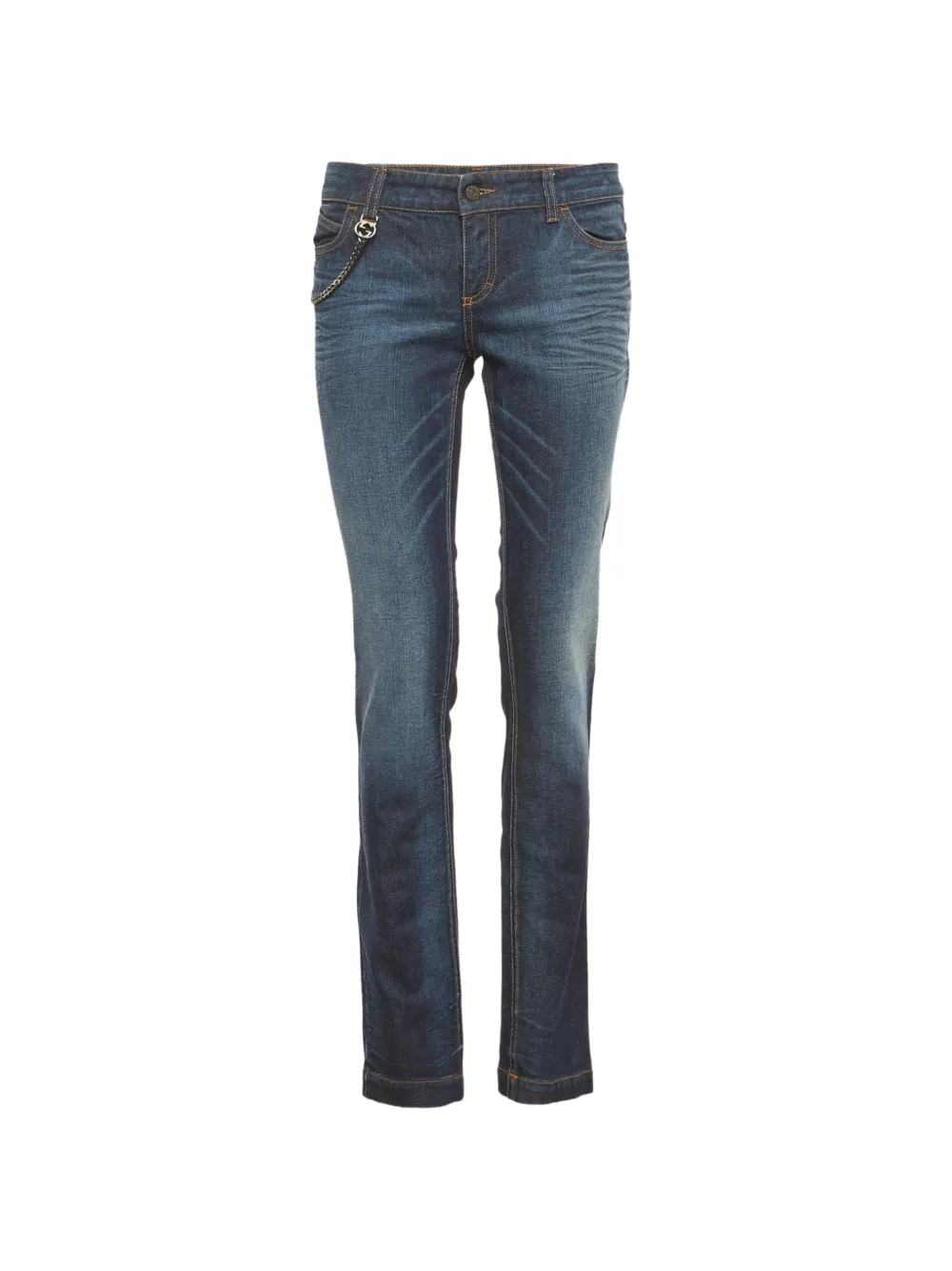 Gucci Pre-Owned Interlocking G faded jeans - Blu