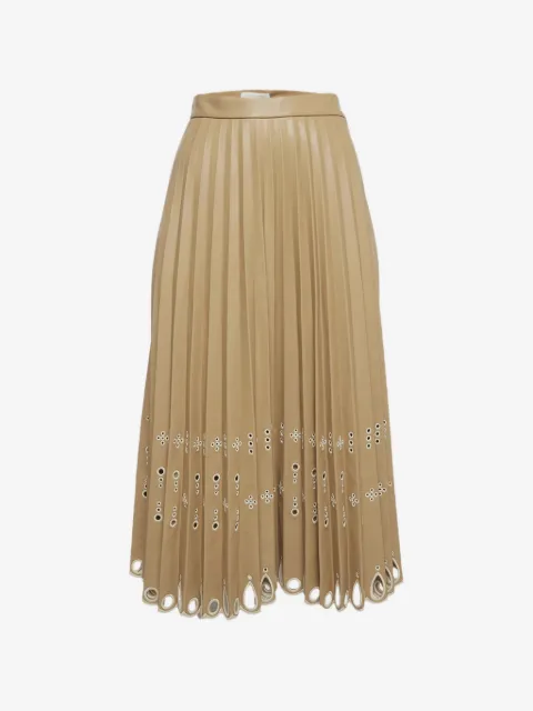 SIMKHAI  falda midi con diseño plisado y cortes a láser