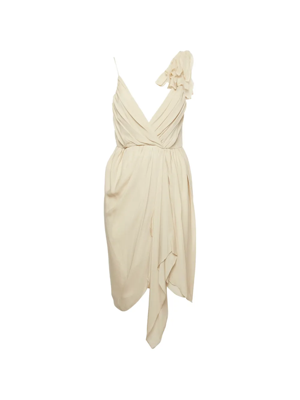 alice + olivia Melanie draped mini dress - Toni neutri