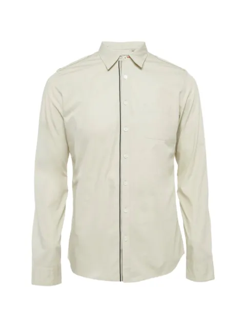 Burberry Pre-Owned piped-trim chest-pocket shirt