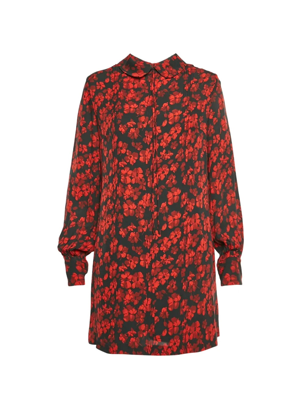 Alexander McQueen Pre-Owned floral-print long-sleeve mini dress - Nero
