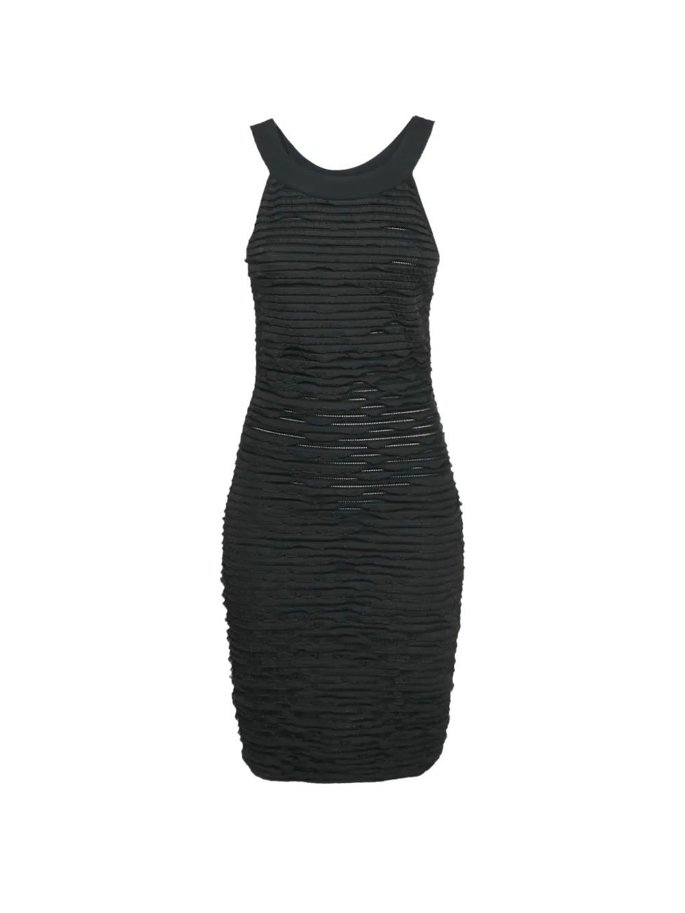 CHANEL Pre-Owned 2011 pleated bodycon dress - Black