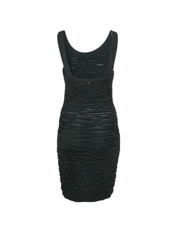 CHANEL Pre-Owned 2011 Pleated Bodycon Dress | Black