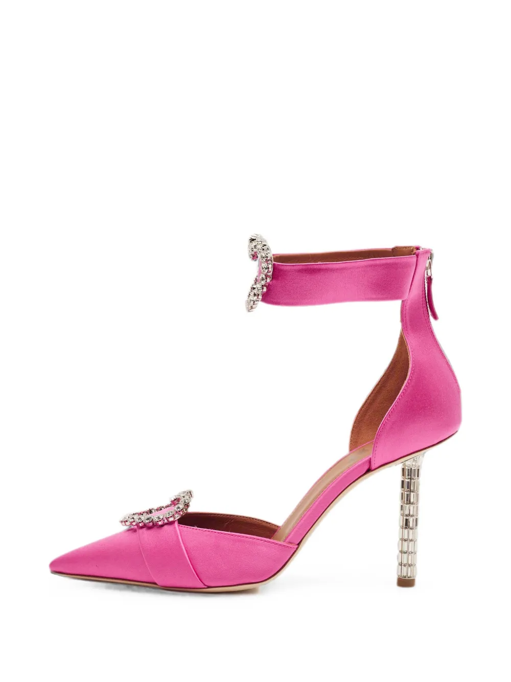 Pre-owned Malone Souliers Camille Embellished Pumps In Pink