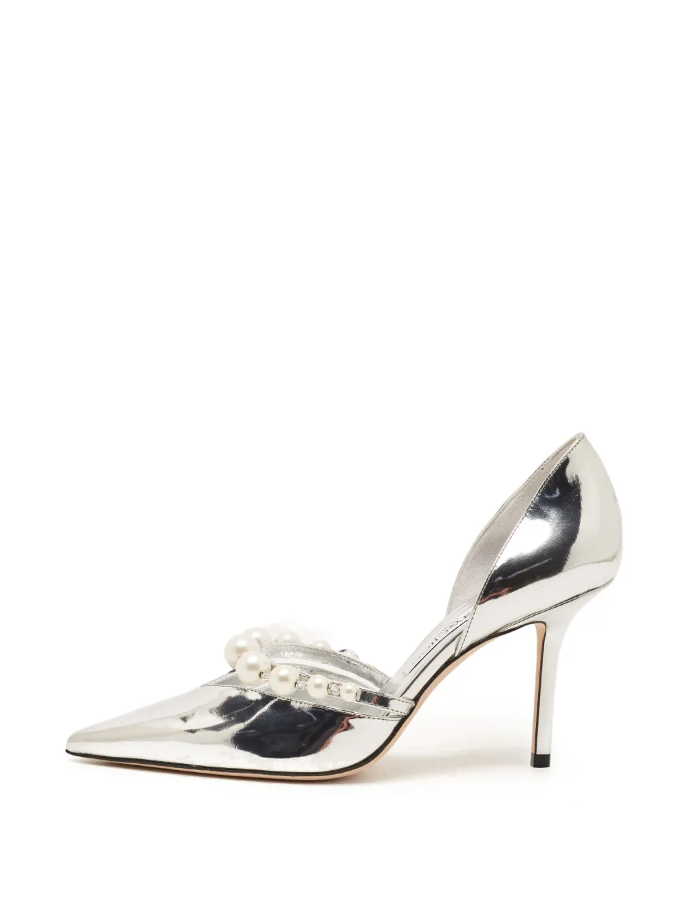 Jimmy Choo Pre-Owned Aurelie pearl-detail pumps - Silber