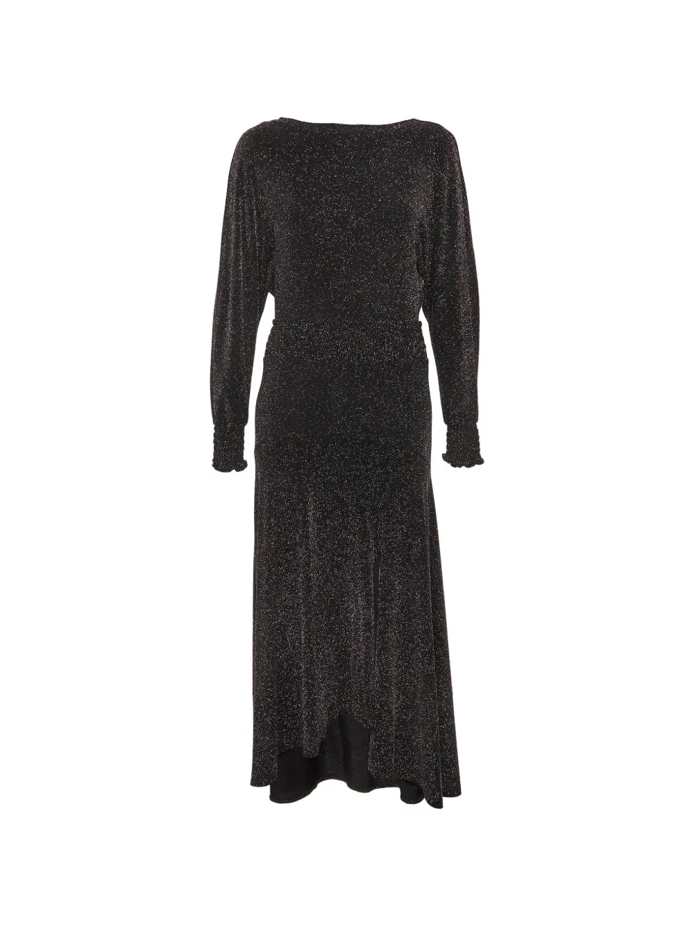 Maje Rio metallic-effect midi dress - Nero