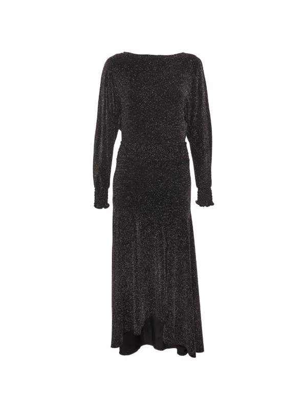 maje long metallic dress Long metallic dress