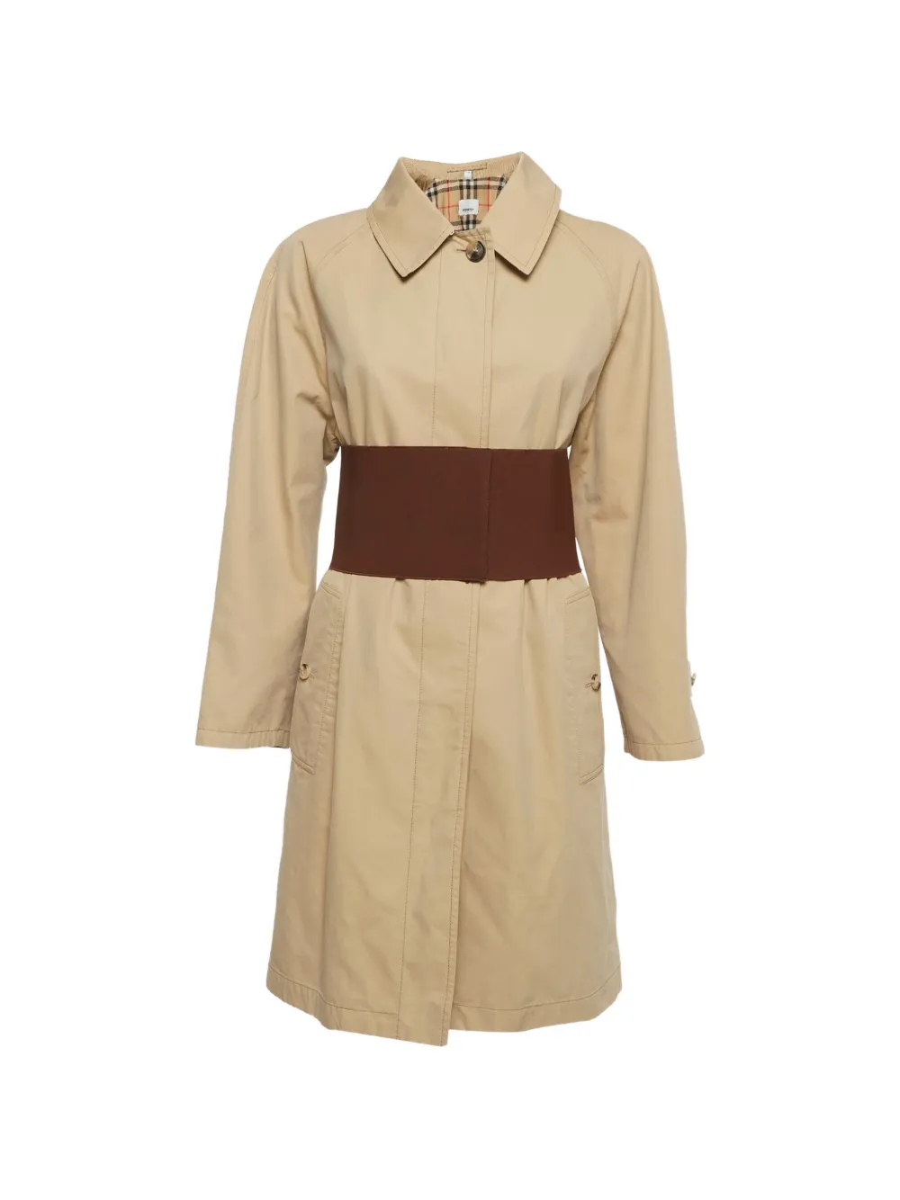 Burberry Pre-Owned gabardine trench coat - Nude