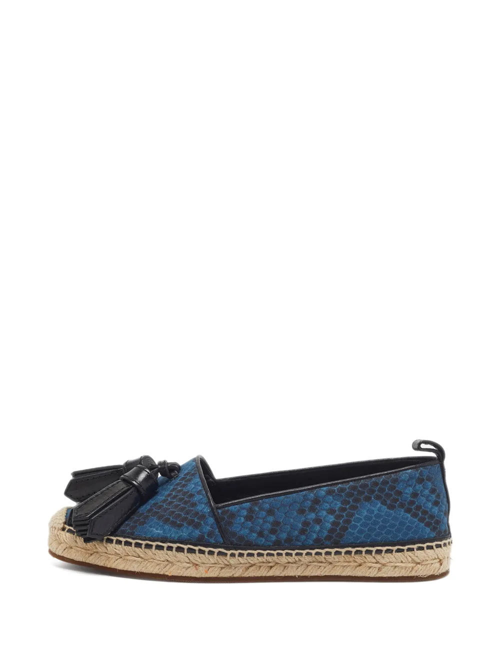 Burberry Pre-Owned snake-print tassel espadrilles - Blu