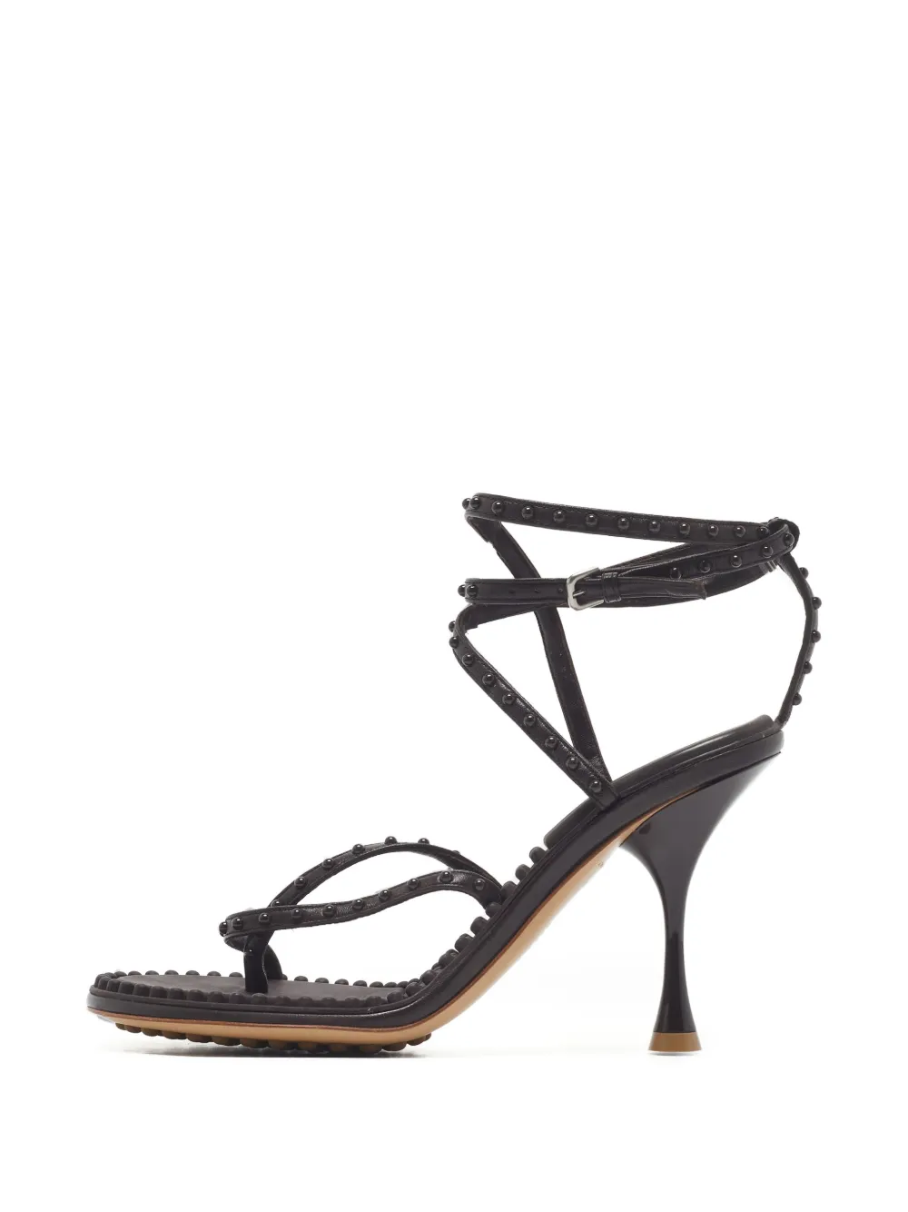 Bottega Veneta Pre-Owned Lagoon Bubble Sandalen mit Knöchelriemen - Braun