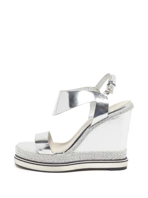 Nicholas Kirkwood Leda leather wedge sandals