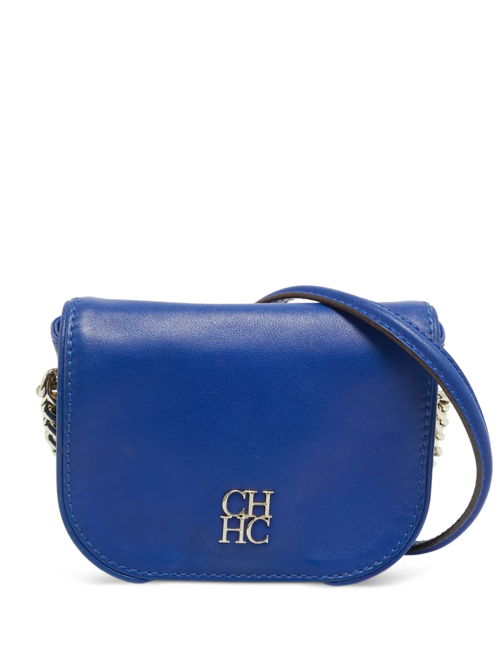 Carolina Herrera Vintage Baltazar flap cross body bag - Blu