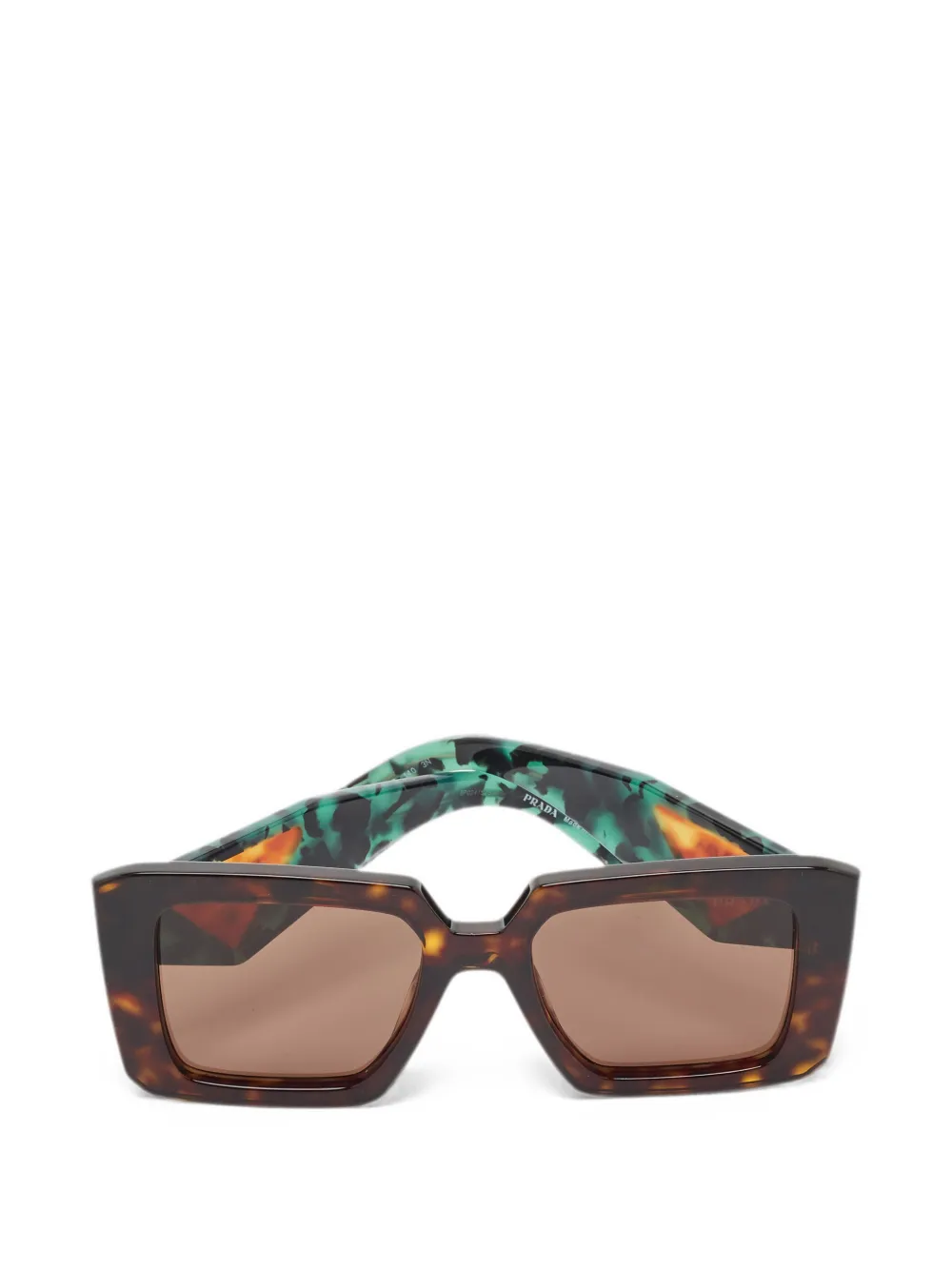 Prada Pre-Owned Symbole squared sunglasses - Marrone