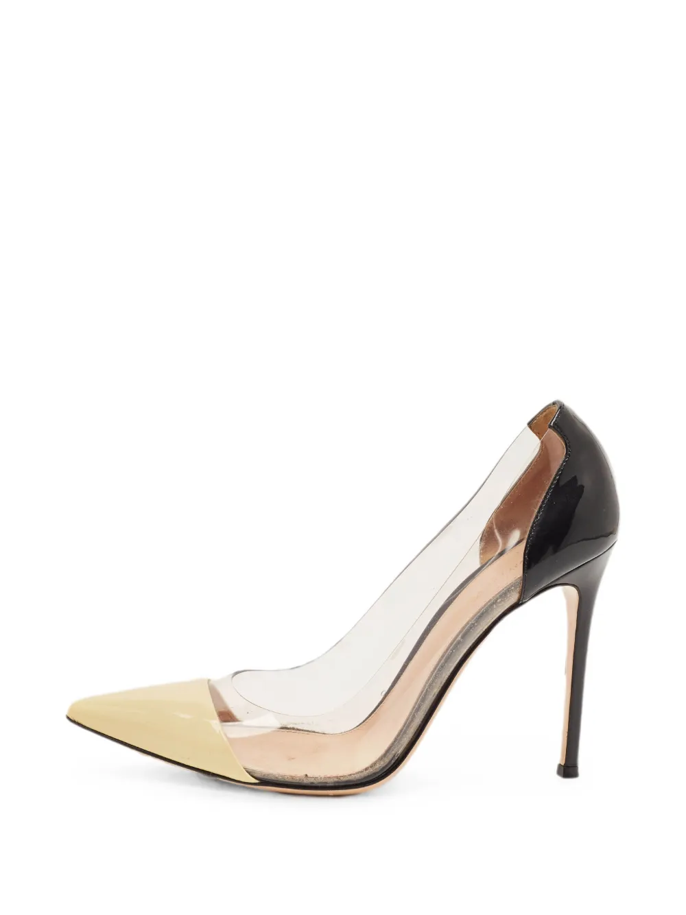 Gianvito Rossi Plexi leather heeled pumps - Black
