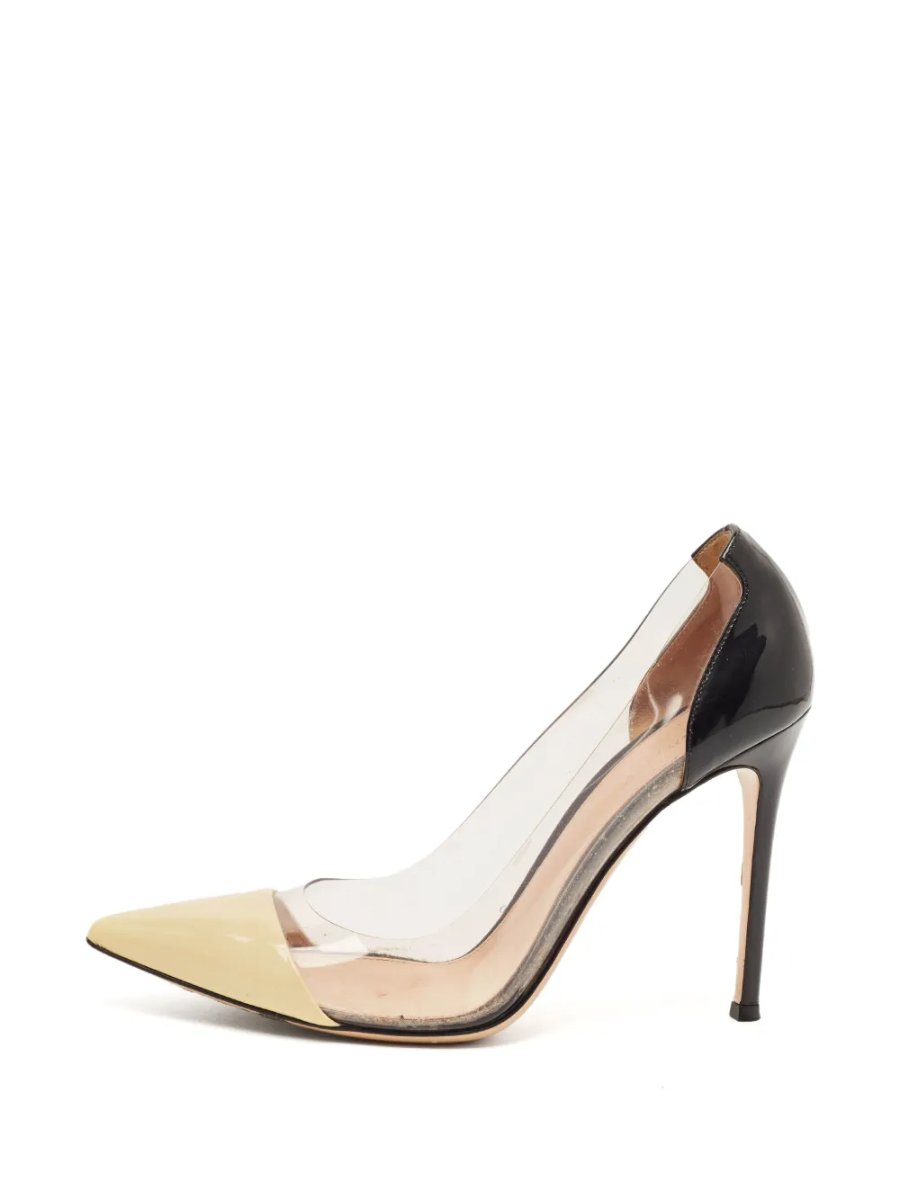 Gianvito Rossi Plexi leather heeled pumps - Nero