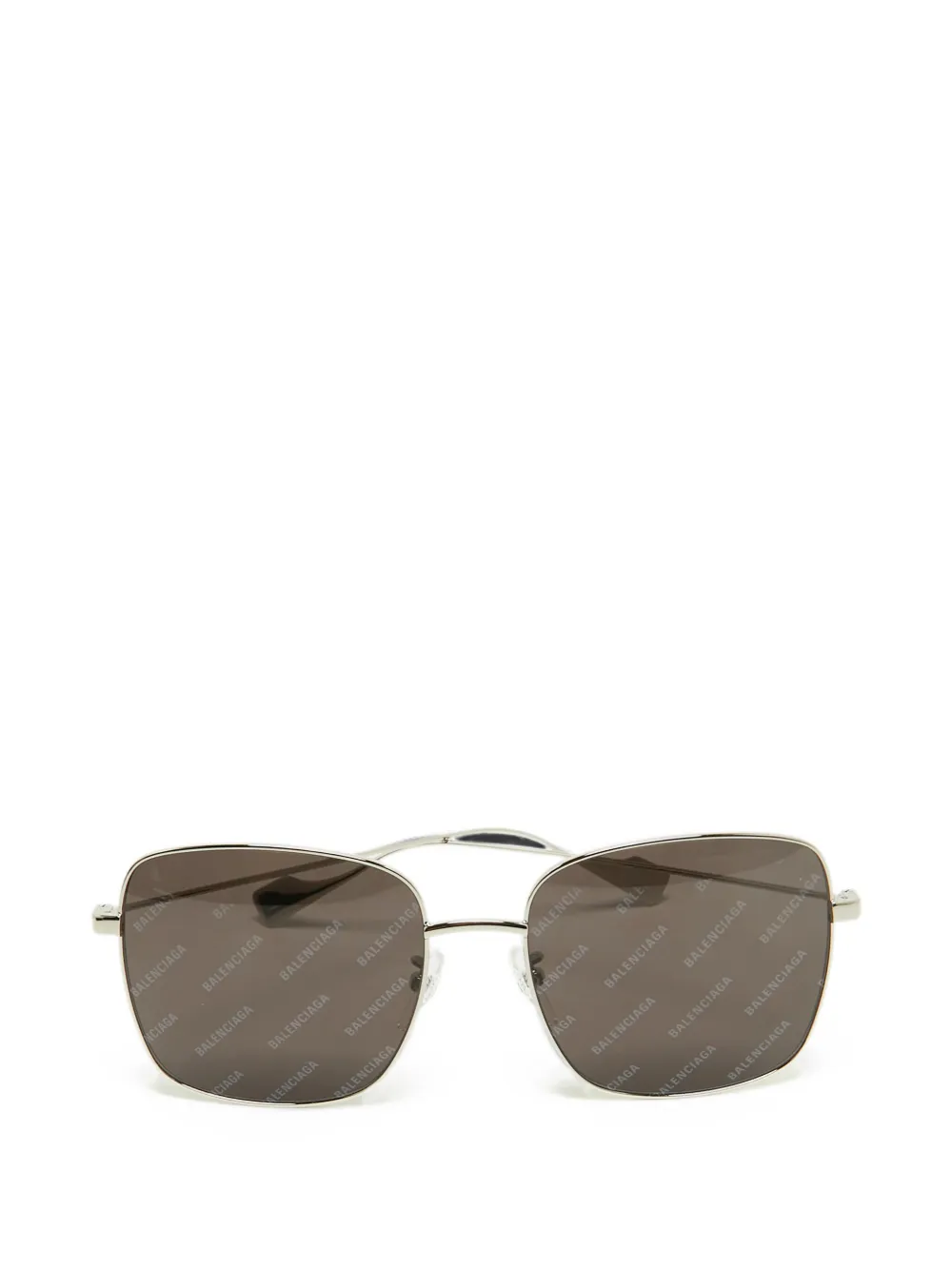Balenciaga Pre-Owned Logo square-frame sunglasses - Argento