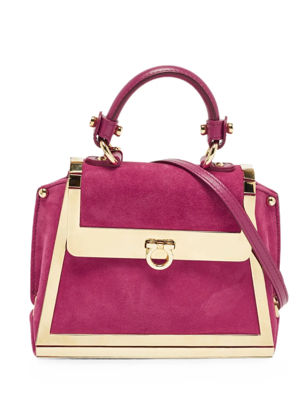 Pre-owned Ferragamo Mini Sofia Tote Bag In Pink