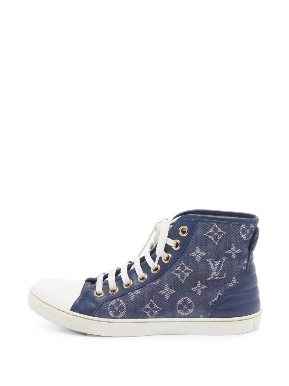Louis Vuitton Pre-Owned Punchy Monogram leather high-top sneakers - Blue