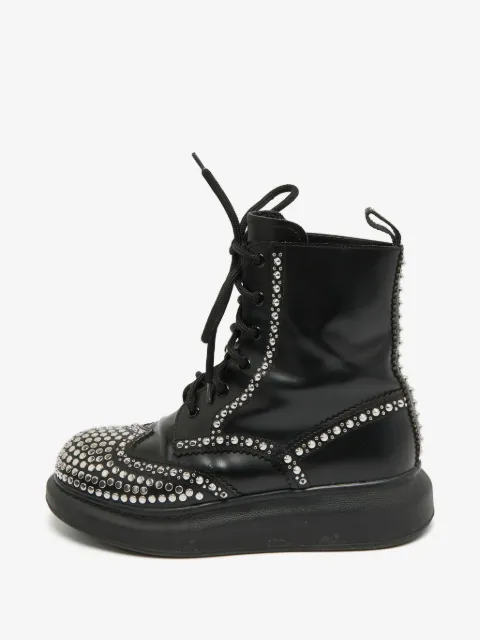 Alexander McQueen Pre-Owned studded lace-up ankle boots