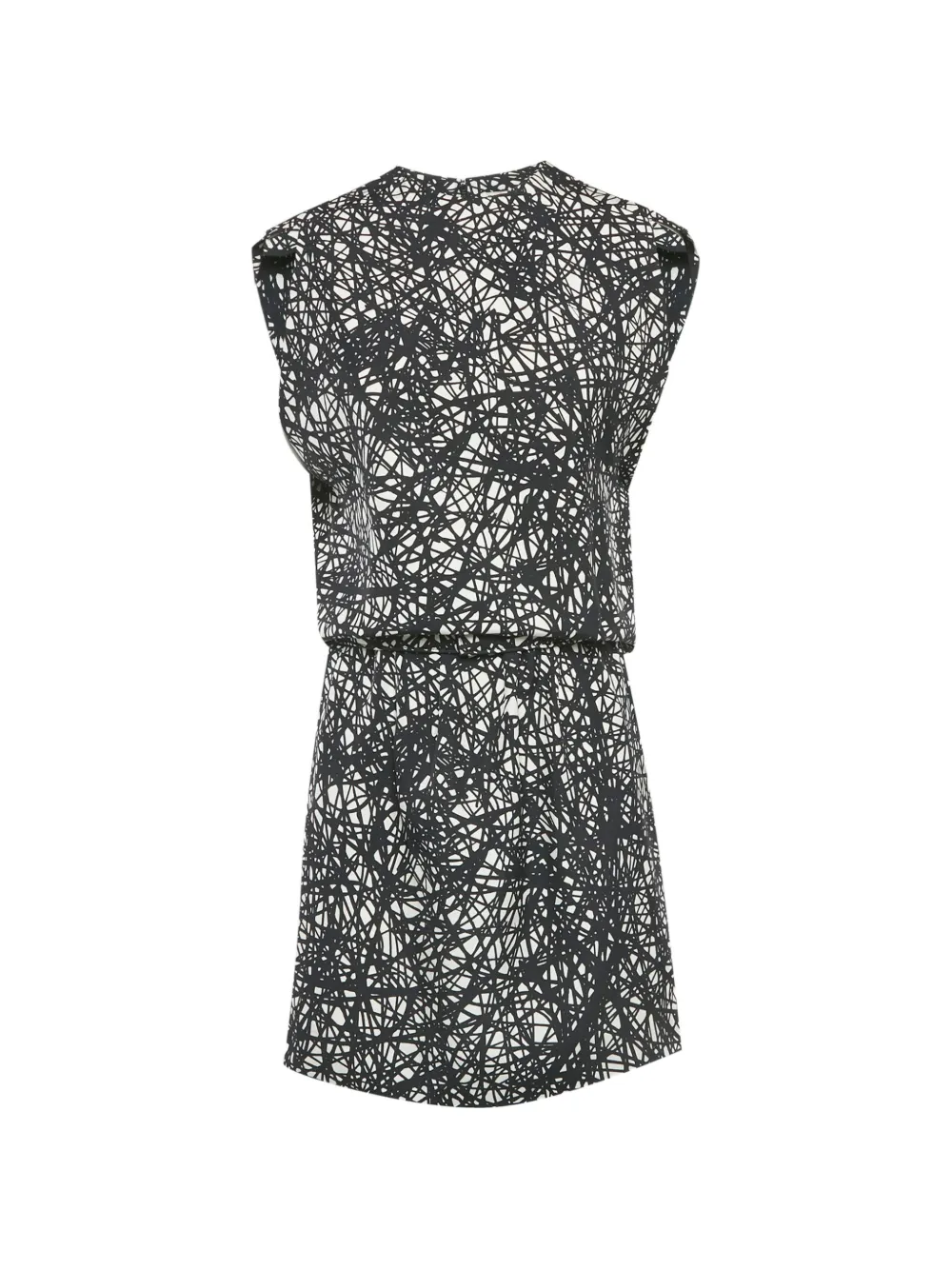 Balenciaga Pre-Owned scribbled noise-print mini dress - Bianco