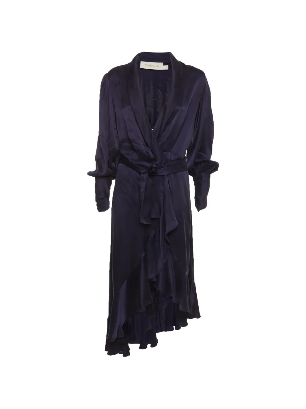 ZIMMERMANN asymmetric wrap midi dress - Blu