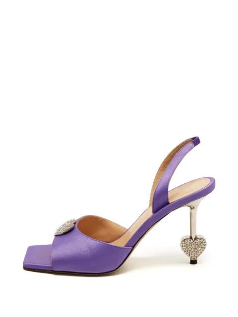 MACH & MACH Crystal Heart heeeld sandals