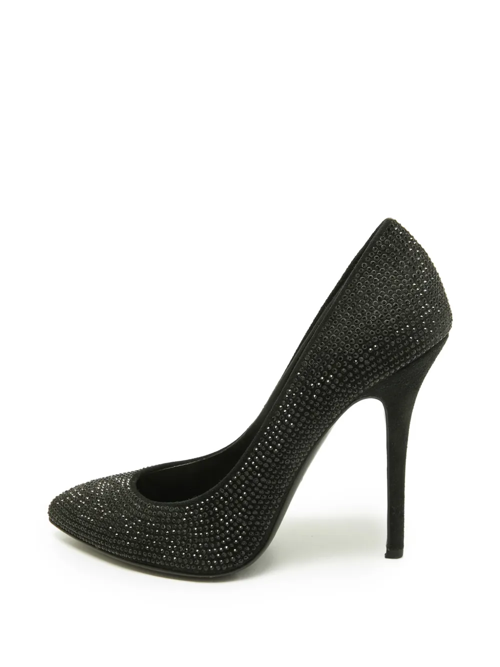 Giuseppe Zanotti Vintage crystal-embellished pointed-toe pumps - Nero