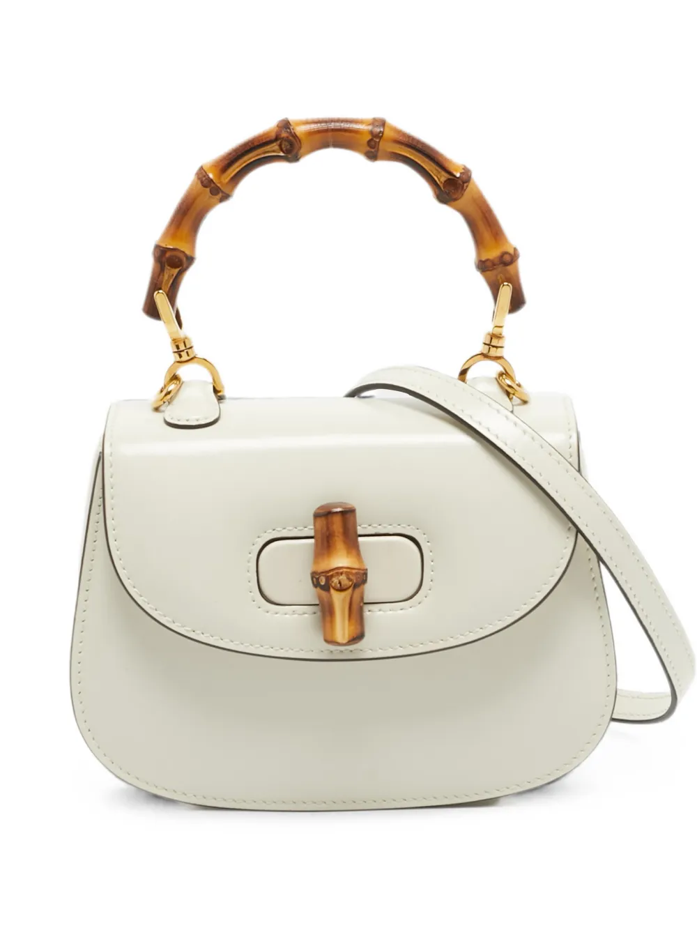 Gucci Pre-Owned mini Bamboo 1947 tote bag - Bianco