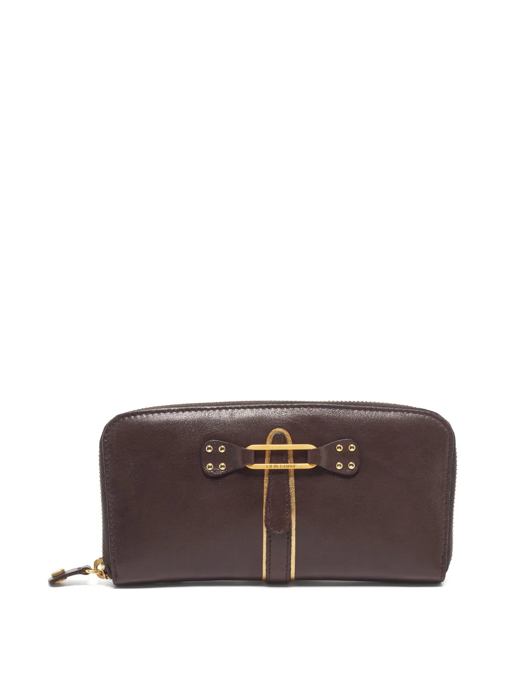 Jimmy Choo Pre-Owned Portafoglio con zip Tulita - Marrone
