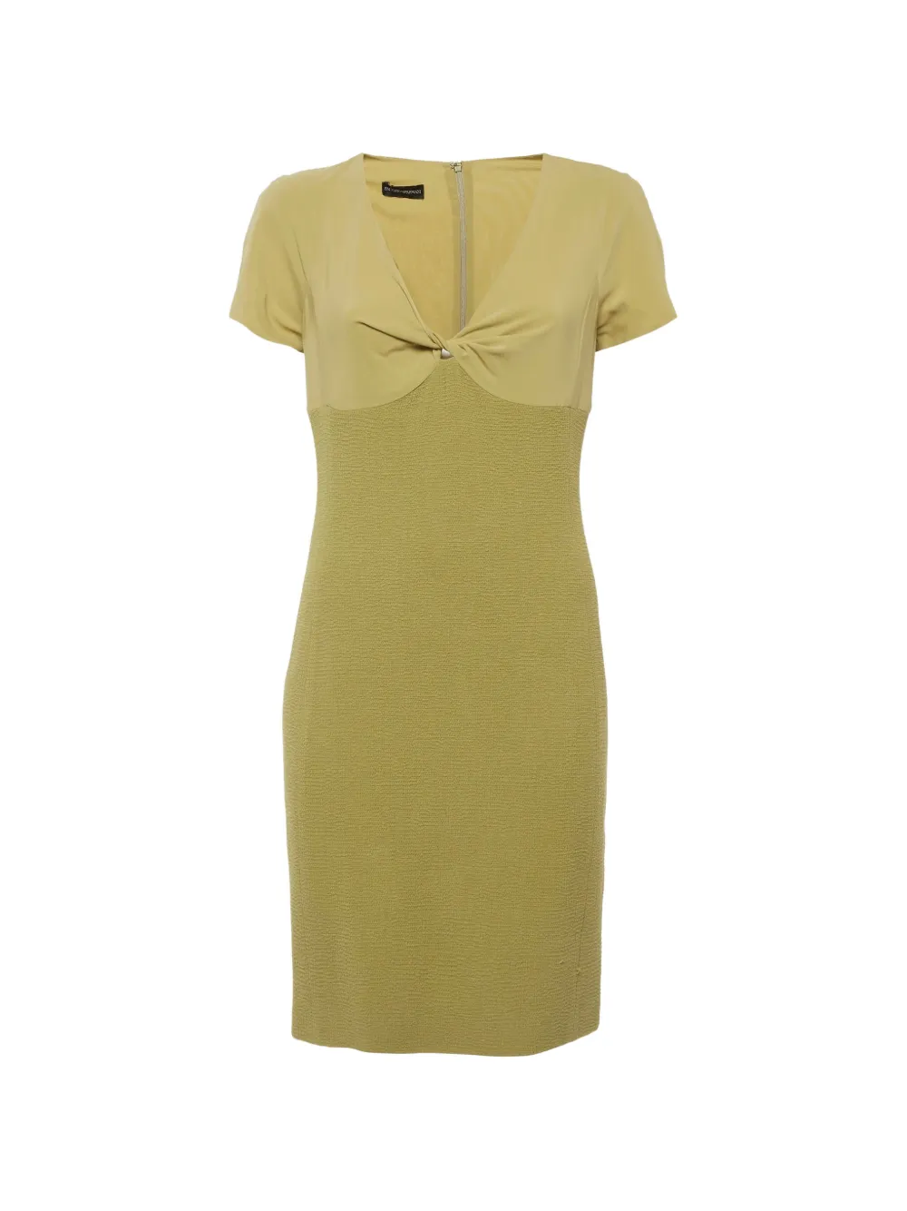 Emporio Armani Pre-Owned chiffon knit dress - Green