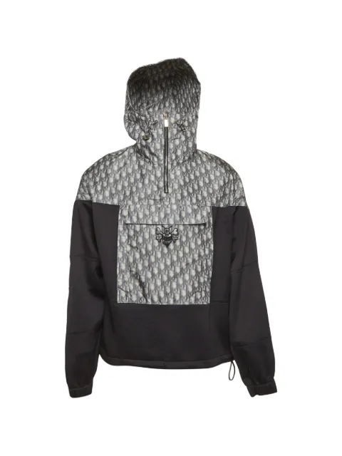 Christian Dior Pre-Owned x Stüssy Blurred Oblique quarter-zip hoodie