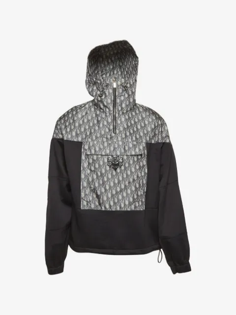 Christian Dior Pre-Owned x Stüssy Blurred Oblique quarter-zip hoodie