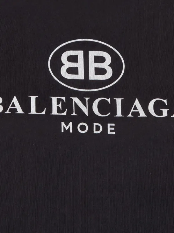 Balenciaga Pre-Owned BB Mode logo-print T-shirt | Black | FARFETCH