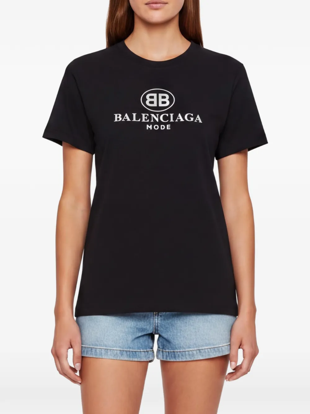 Balenciaga Pre-Owned BB Mode logo-print T-shirt - Nero