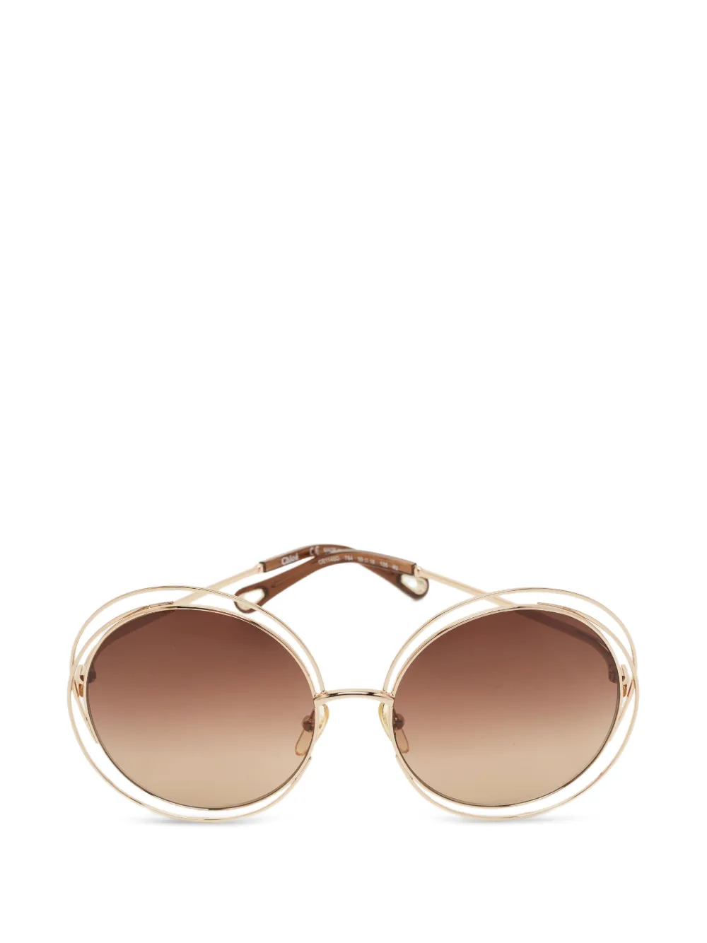 Chloé Pre-Owned Carlina round-frame sunglasses - Oro