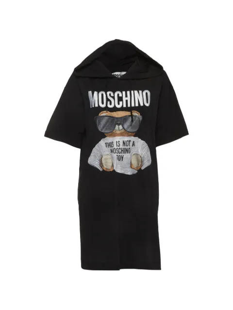Moschino Pre-Owned Teddy Bear embroidered hooded mini dress