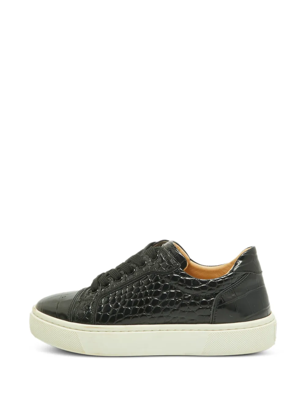 Christian Louboutin Pre-Owned Vierissima croc-embossed sneakers - Schwarz