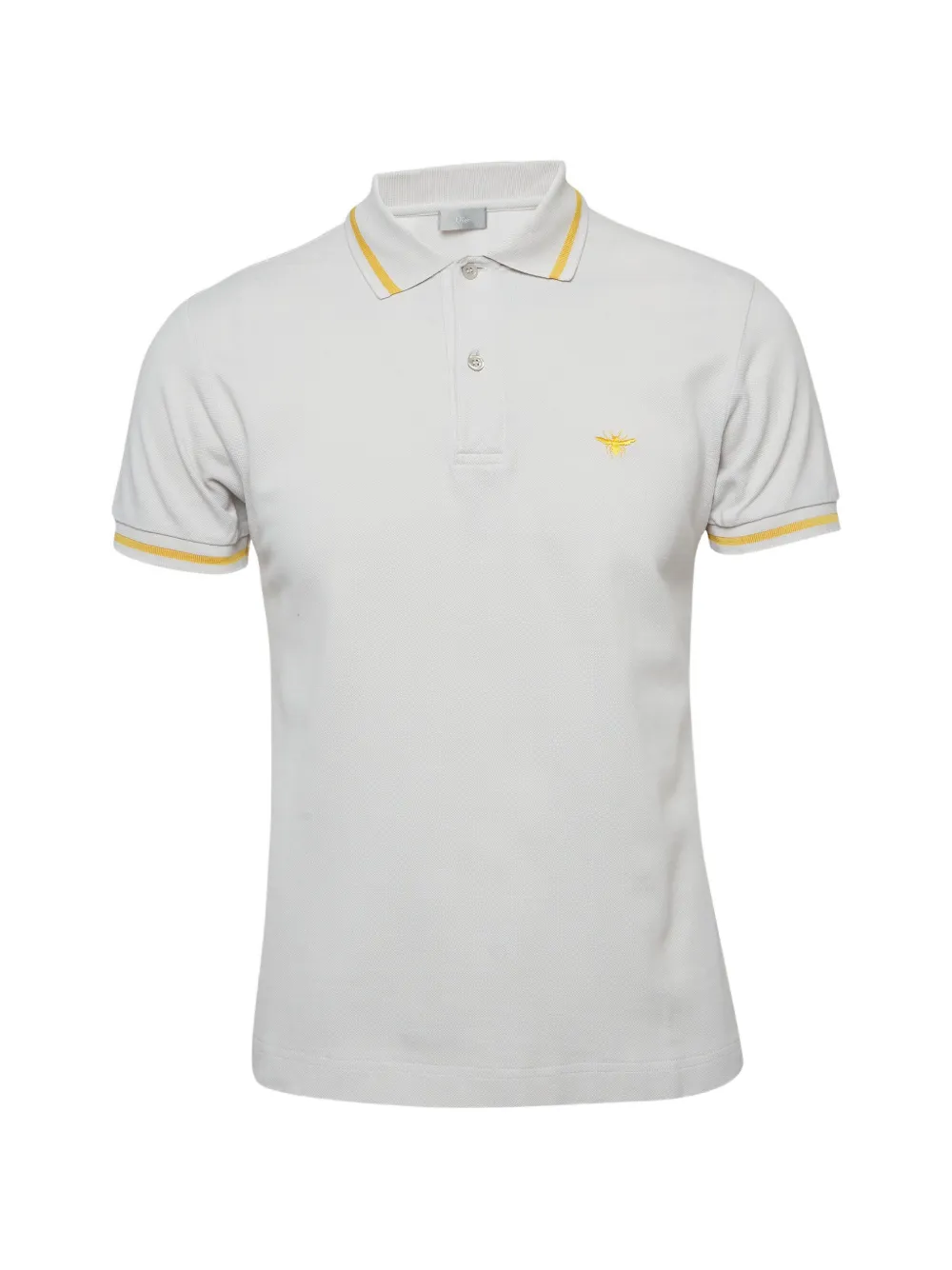 Christian Dior Pre-Owned bee-embroidered pique polo shirt - Grigio