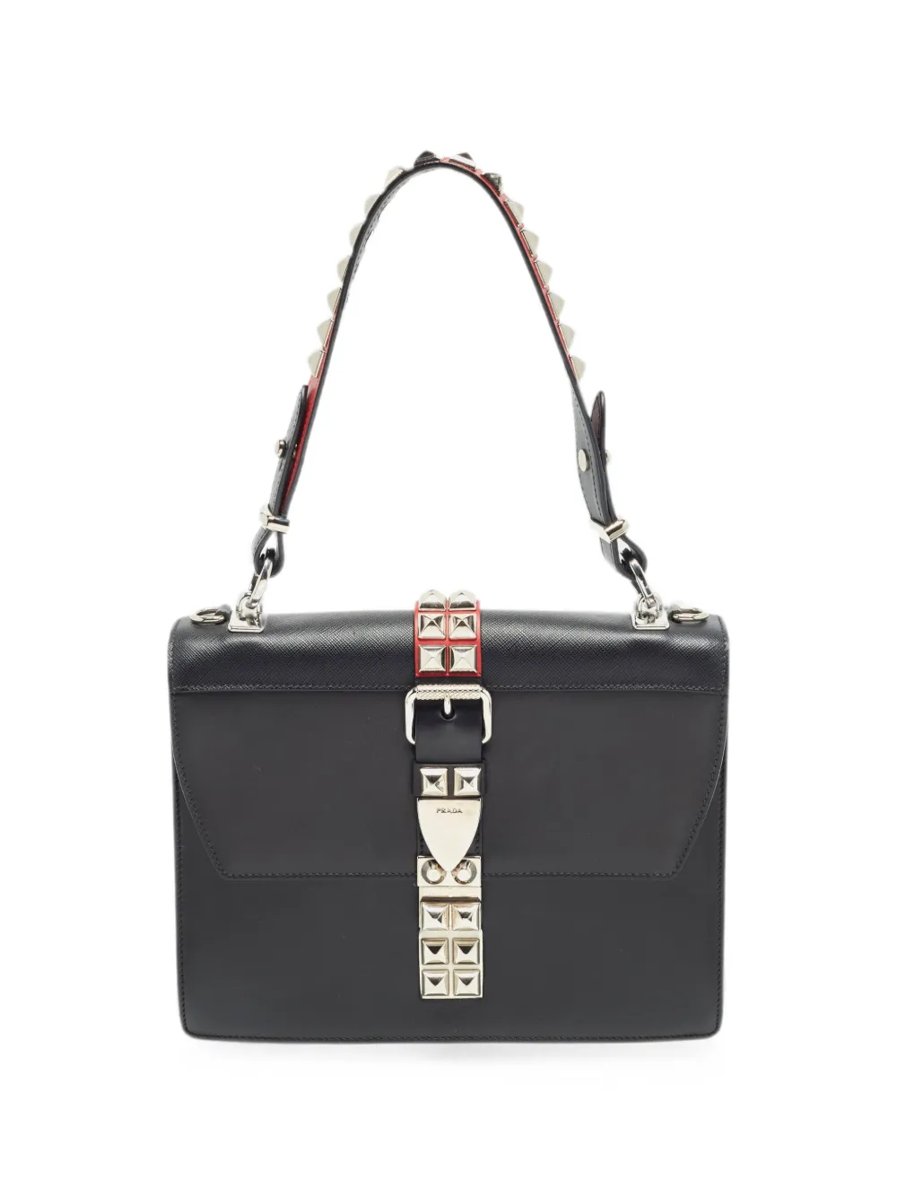 Prada Pre-Owned Elektra studded handbag - Nero