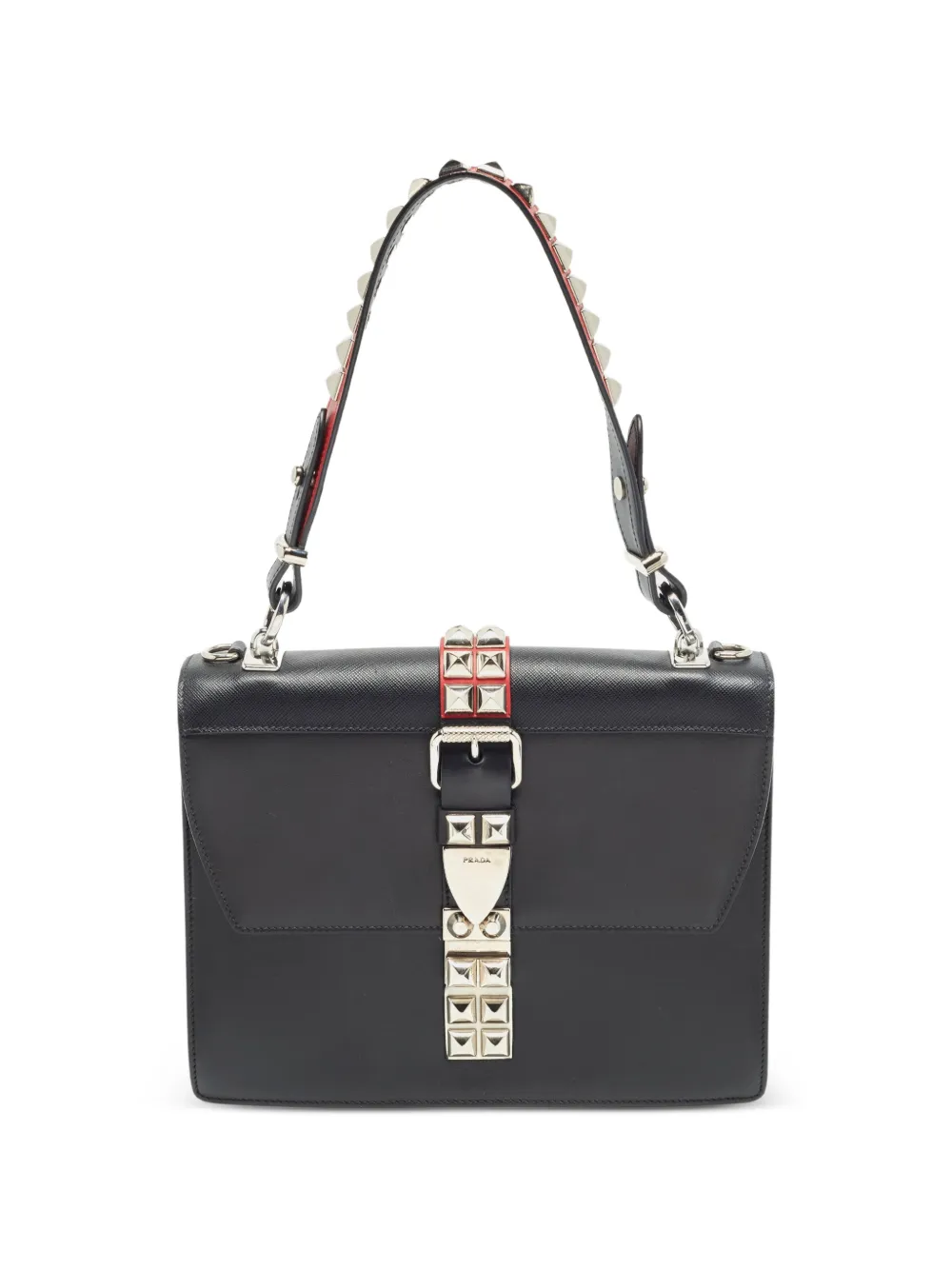 Prada Pre-Owned Elektra studded handbag - Nero