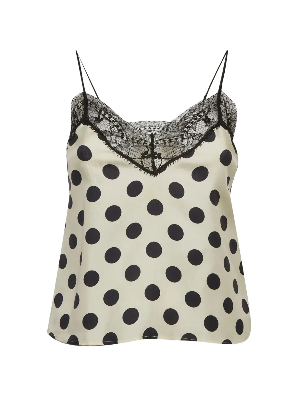 Dolce & Gabbana Pre-Owned polka-dot-print lace-trim blouse - Toni neutri