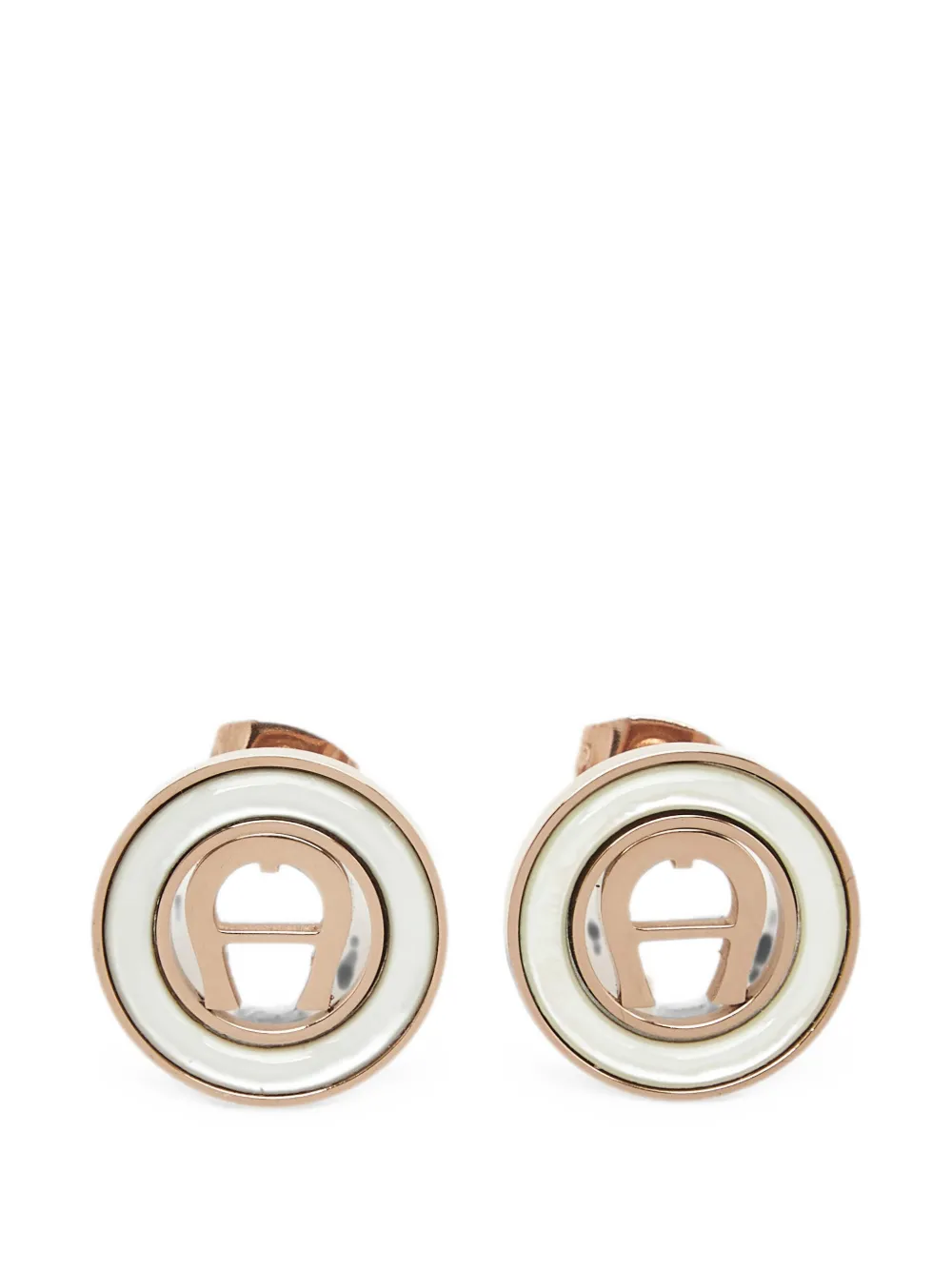 Aigner Vintage A logo-motif earrings - Rosa