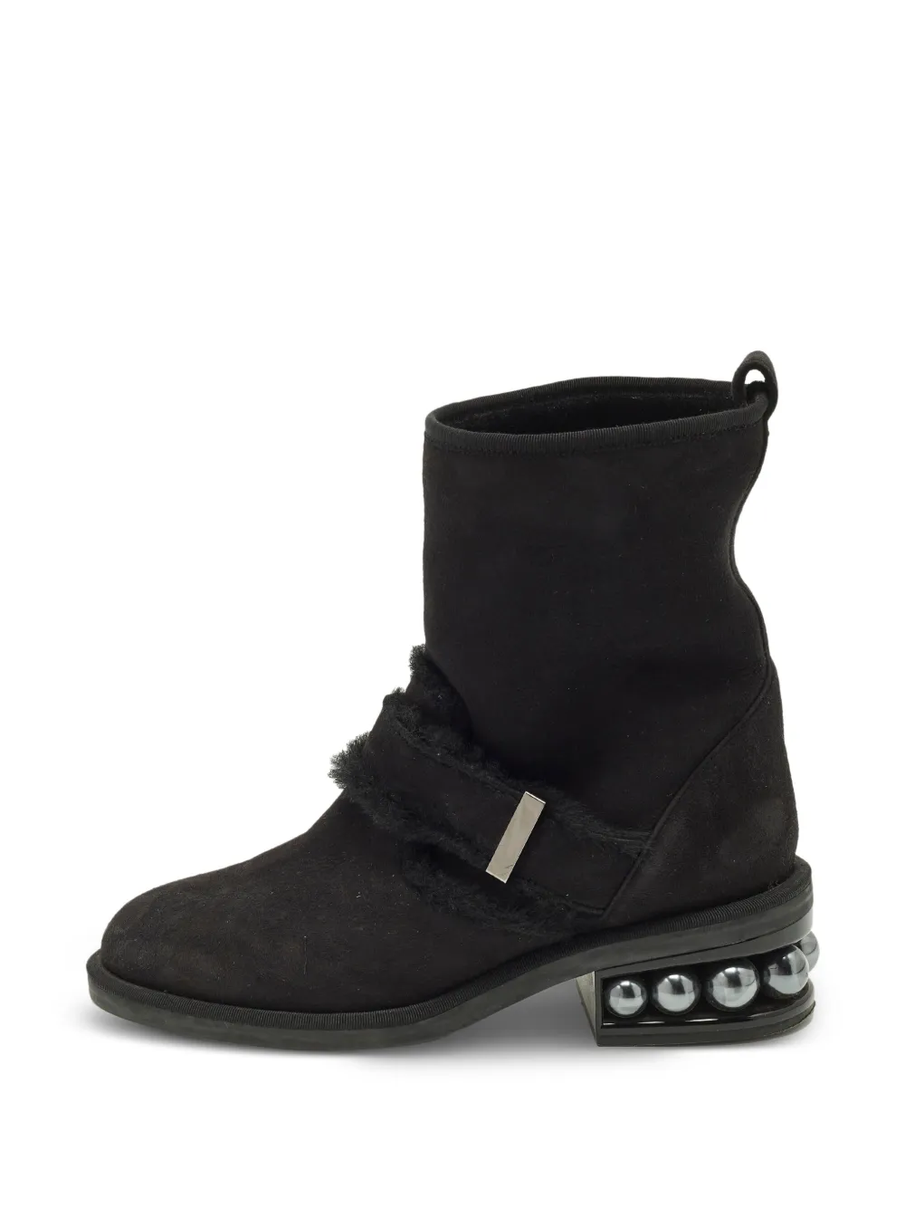 Nicholas Kirkwood Casati faux-fur trim ankle boots - Schwarz