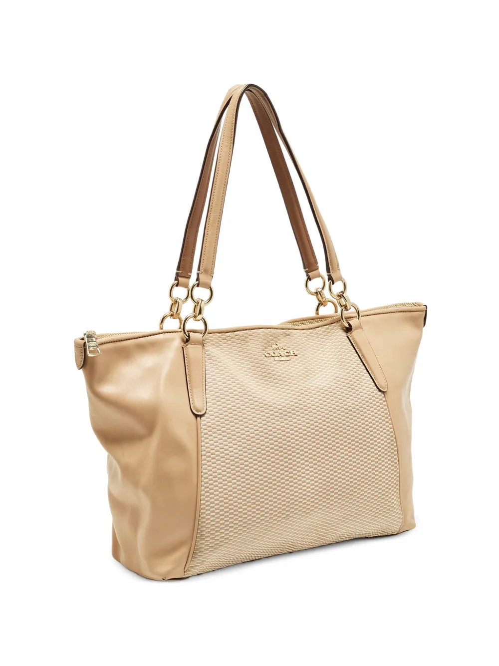 Coach Ava canvas calf leather tote bag - Toni neutri
