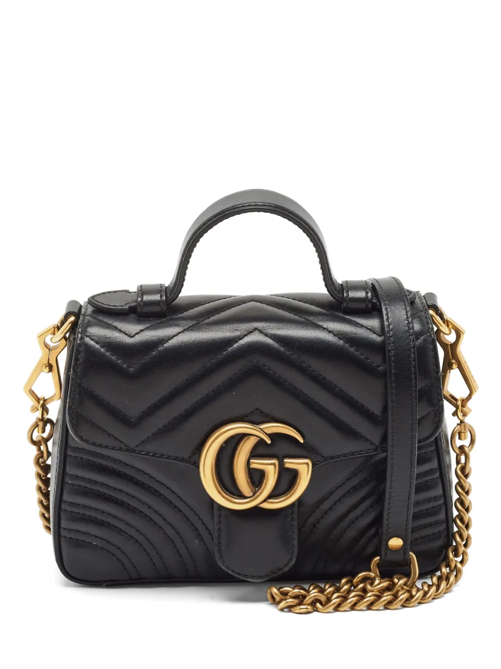 Gucci Pre-Owned GG Marmont matelassé mini bag - Nero