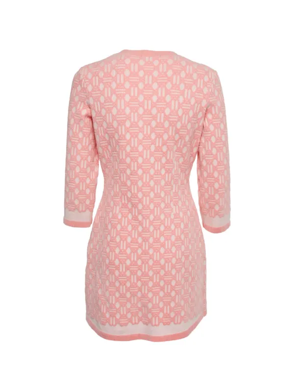 maje pink jacquard dress Maje Roadina Jacquard Knit Mini Dress | Pink
