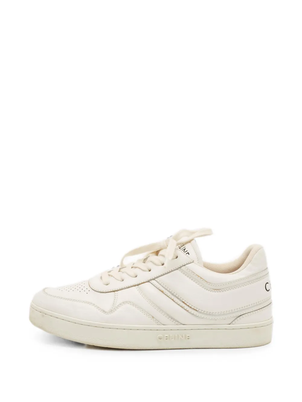 Celine Pre-Owned lace-up round-toe sneakers - Weiß