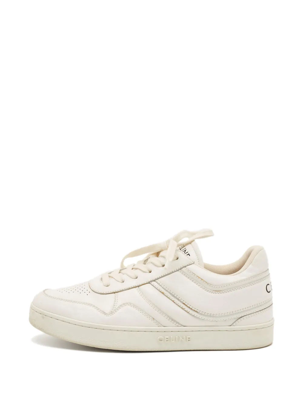 Celine Pre-Owned lace-up round-toe sneakers - Weiß
